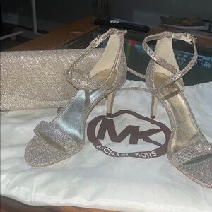 Michael Kors Sparkling Silver Heels